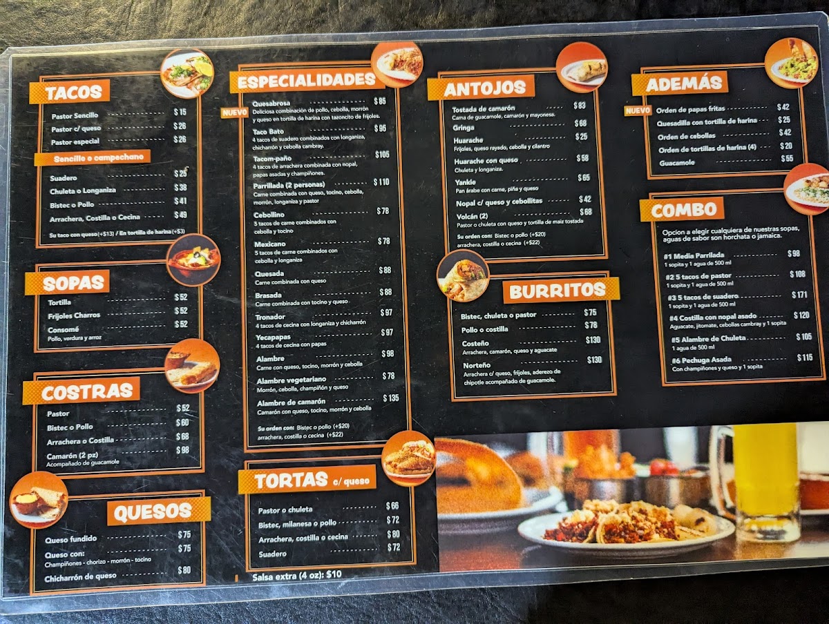 EL NARANJITO Menu - Image 1