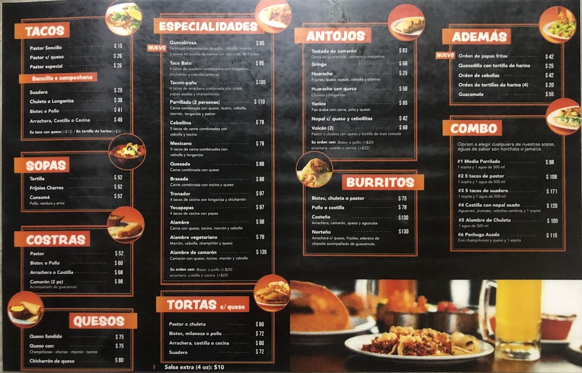 EL NARANJITO Menu - Image 2