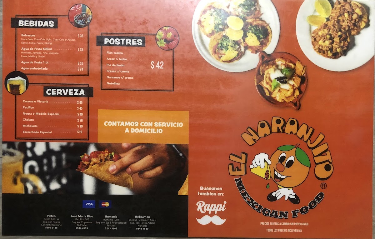 EL NARANJITO Menu - Image 3